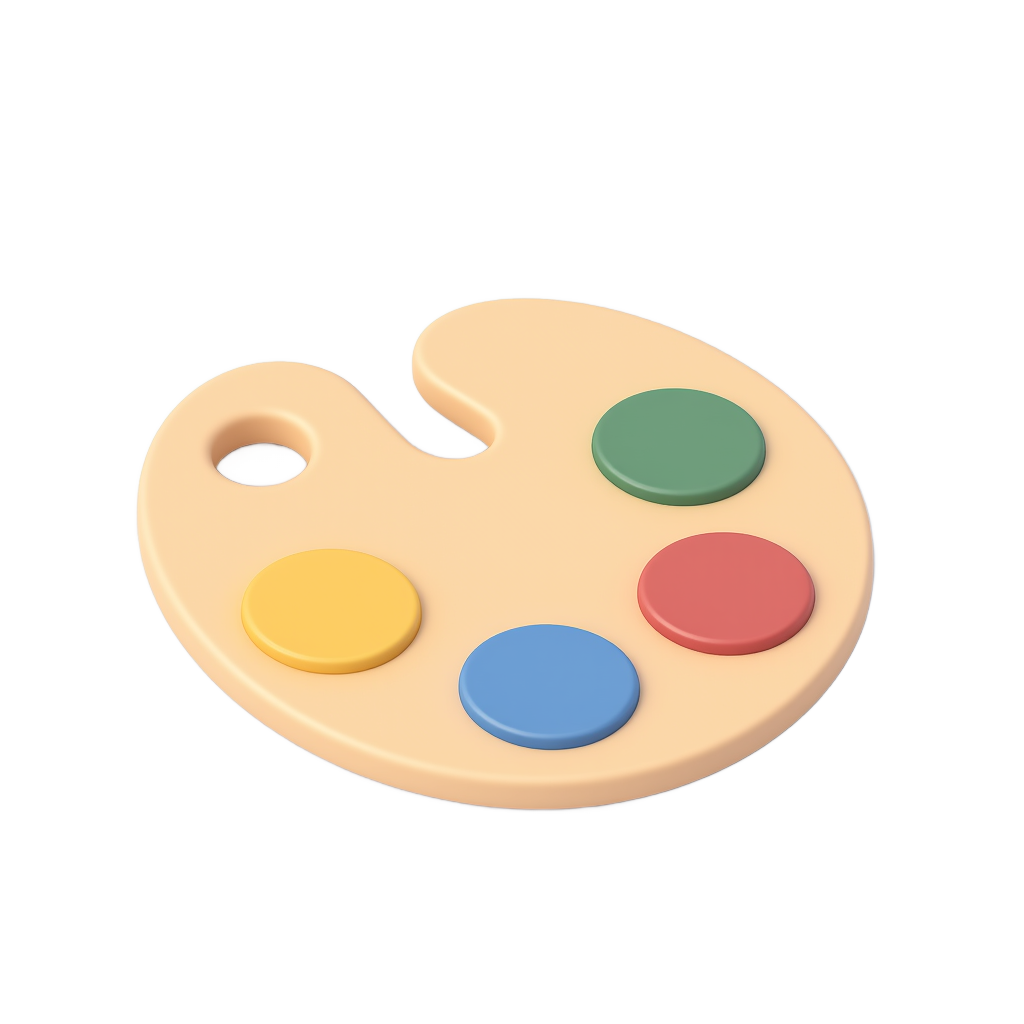 3D Paint Palette Icon